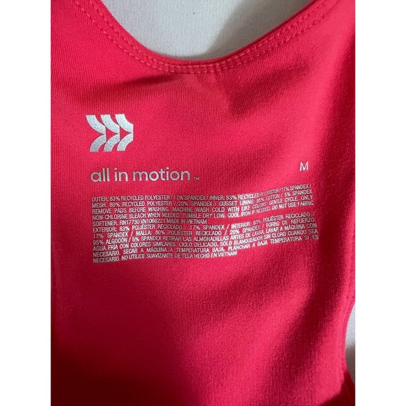 NWT All in Motion Women's Medium Racerback Exercise Dress Pink Activewear NEW - Picture 2 of 10